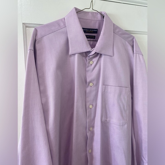 Gordon Mitchell Performax Mens long sleeve button down collar pink dress shirt - Picture 6 of 13